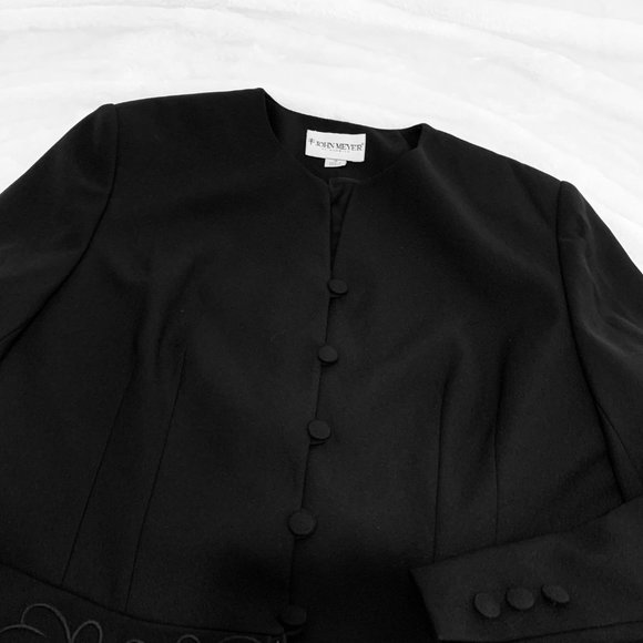 John Meyer of Norwich Beaded and Cut Out Blazer Size 14 - Picture 3 of 15